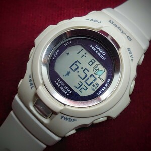 J20【動作品】電波ソーラー CASIO Baby-G BGR-290 レディース腕時計 カシオ ベビージー タフソーラー ホワイト×デジタル文字盤