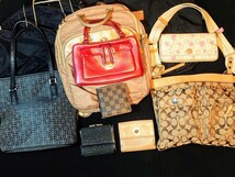 J61【配送 1200円〜】LOUISVUITTON ルイ・ヴィトン/COACH 他 バッグ 財布等 レディースアイテム×10点 セット 未清掃含む JUNK_画像1