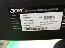 Acer モニター ディスプレイ AlphaLine 23インチ SA230Abi フルHD IPS FreeSync フレームレス HDMI D-Sub ブルーライト軽減 薄型_画像5