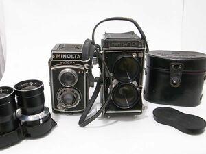 1円 ジャンク MINOLTA/MAMIYAFLEX/二眼レフ フィルムカメラ レンズ マミヤ SEIKOSHA-S 1:4.5 18cm