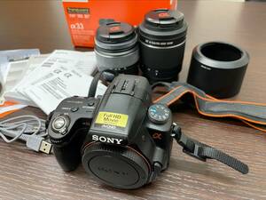 #9020　SONY　a33 本体＋レンズ2種/DT18-55mm,DT55-200mm　カメラ