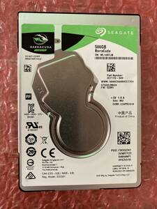 SEAGATE BarraCuda ST500LM030 500GB 2.5インチ 内蔵 SATA ハードディスク HDD （2.5インチ 7mm ) 