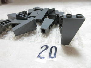 LEGO★正規品 グレー 高さのある 逆さ スロープ 20個 新濃灰 同梱可能 レゴ 建物 ビルド ジオラマ キャッスル お城 要塞 スターウォーズ
