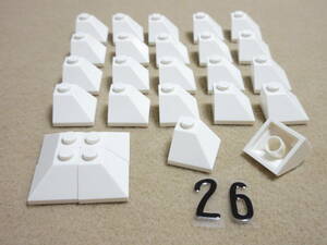 LEGO★正規品 白 2×2 コーナー スロープ 26個 同梱可能 レゴ 建物 ジオラマ キャッスル お城 宮殿 神殿 フレンズ ディズニー 店 ショップ