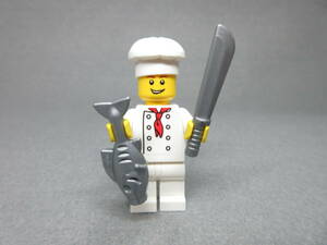 LEGO★s242 正規品 コックさん ミニフィグ CITY シリーズ 同梱可能 レゴ シティ キッチン 厨房 レストラン ホテル 店 魚屋さん 食べ物 寿司
