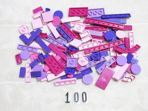 LEGO★100個 ピンク系 タイルプレート パーツ 同梱可能 レゴ シティ タウン お店 仕事 ホテル レストラン クリエイター ショップ フレンズ