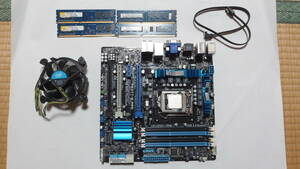 ASUS P8Z77-M PRO (rev 1.01) マザーボード+CPU G530+CPUクーラー+メモリ4GB セット 動作品 LGA1155 Z77