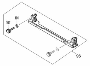 マキタ makita 18V 125㎜ 充電式 マルノコ HS475DZ 用 サブベースアッセンブリ 101,102ツキ 136133-6 部品 パーツ 修理 丸のこ 丸鋸 大工