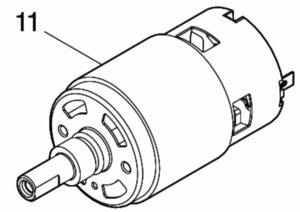 マキタ makita 14.4V 充電式 ブロワ UB144DZ 用 直流モータ 629486-5 部品 修理 パーツ ブロワ― ブロア 吹 大工 建築 建設 造作 モーター