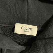 極美品 セリーヌ【現行品】CELINE パーカー フーディー スウェット トレーナー エディ期 バックロゴ ブラック 黒 メンズ サイズXL_画像5