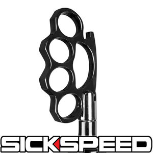 SICKSPEED シフトノブ ブラック メリケン USDM JDM シックスピート 汎用 AT MT メリケンサック スパイク 黒