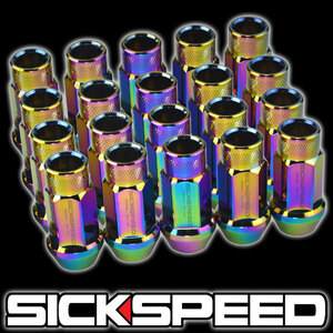 SICKSPEED ネオクローム P1.25 50mm 20本 レーシングナット アルミ鍛造 USDM JDM シックスピード スタンス ニッサン スバル スズキ