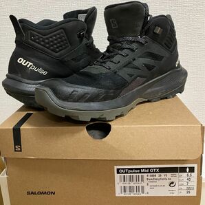 サロモン SALOMON OUTPULSE MID GORE-TEX 25.0cm ブラック×エボニー