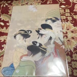 京都近代美術館『京都画壇の青春展』A4クリアファイル(上村松園／花のにぎわい)