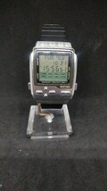 【激レア！95年製！】カシオ CASIO データバンク ホットビス DATE BANK HOTBIZ DB-2000 CASIO製ラバーベルト ELライトOK 稼働 ジャンク扱_画像1