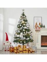 2F B クリスマスツリー 150cm christmas tree クリスマスツリーセッ 高濃密度 枝数450本 10mLED飾りライト付き 9Mリボン付き 格安売り切★_画像1