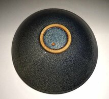 緑屋t■ 内田有二　油滴天目　大鉢　直径約33cm　　mae/11-213/5-2#120_画像6