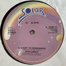 Shalamar - A Night To Remember (Plus Remix) / On Top Of The World 12 INCH_画像3