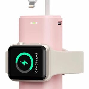 ピンク　iWALK Apple Watch充電器 モバイルバッテリー ワイヤレス