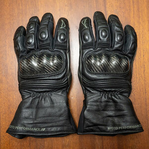 クシタニ ウインターレザーグローブ K-5588 VARSITY WINTER GLOVES サイズ：XL カラー：ブラック カーボン製ナックルプロテクター