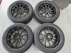 ENKEI NT03 17インチタイヤホイール　4本　 7J +33 PCD114.3 8J +35 5穴 ATR SPORT 215/45R17 製造2019年 個人宅配送不可