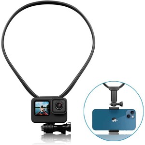 カメラアクセサリー 首掛け式マウント スマホアクセサリー GoPro10 Insta360 One R One X2 DJI Action 2 Osmo Pocket 2 首掛けロック式