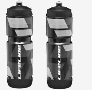 LifeLine ウォーターボトル ブラック/ホワイト 2本 (800ml) ボトル 　水筒　　 ELITE