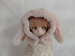 ＊pink rose＊　MDD　DD 向け　うさぎのモコモコ被りもの