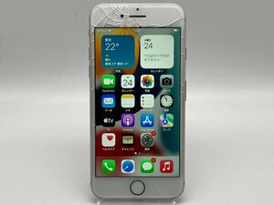 【中古・ジャンク】液晶画面割れ インカメラ不良 Apple iPhone 7 32GB au解除版SIMフリー シルバー NW利用制限〇 本体 A-44964