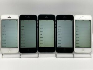 【中古・ジャンク】まとめ売り5台 アクティベーションロック品 液晶画面浮き 他 Apple iPhone5 SB NW〇 本体 部品取り用 A-94741