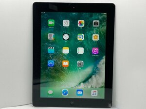 【中古・ジャンク】ベゼル部分割れ 色ムラ 圧迫痕 Apple iPad 4th Wi-Fiモデル 16GB ブラック NW利用制限ー 本体 A-HF182