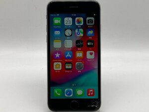 【中古・ジャンク】液晶画面割れ Apple iPhone 6s 64GB au解除版SIMフリー スペースグレイ NW利用制限〇 本体 A-52502