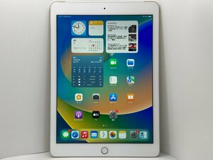 【中古・ジャンク】音量上ボタン不良 打痕 液晶表示不良 Apple iPad 5th Wi-Fi+C 128GB SoftBank ゴールド NW〇 本体 A-86875