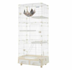  cat cage with casters . cage gauge cream yellow 