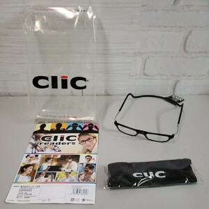 511y1314★Clic Readers (クリックリーダー) エクスパンダブルワイドサイズモデル 老眼鏡 + 東レ トレシー (ブラック,+2.50)