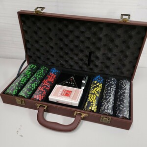 511y2006★【ロノゲノム】 ポーカーチップ セット クレイ製 300枚 ボードゲーム