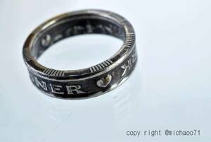 本物のコインを加工したコインリング　コインの指輪　COIN RING　11111-494ｃｒ