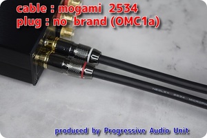 □□ mogami 2534(BK)＋RCA Gp_plug（OMC1a）/0.95m×2本