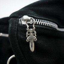 CHROME HEARTS #1 SNAT PACK スナットパック デストロイ レザー ボディー バッグ_画像6