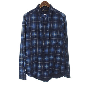 【特別価格】MINEDENIM Oldmans Check Denim Western SH チェック シャツ