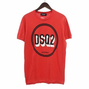 【特別価格】DSQUARED2 サークル ロゴ プリント 半袖 クルーネック Tシャツ