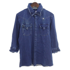 【特別価格】FRANCIST_MOR.K.S JOG DENIM 1/2 SLEEVE WIRED SHIRT デニムシャツ