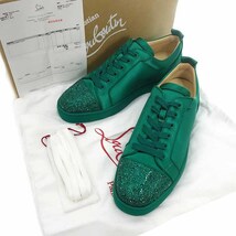 【特別価格】CHRISTIAN LOUBOUTIN Louis Junior P Strass Orlato TAIGA スニーカー_画像1