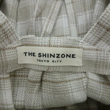 【特別価格】/THE SHINZONE SQUARE NECK BLOUSE チェック スクエアネック ブラウス シャツ_画像3