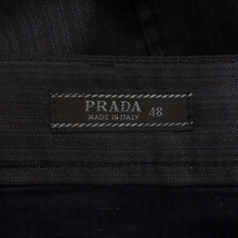 【特別価格】PRADA 裾ボタン ストライプ ウール スラックス パンツ_画像3