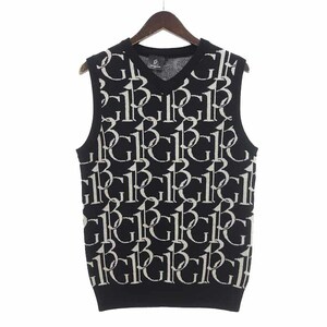 1PIU1UGUALE3 GOLF GRK025 FULL LOGO KNIT VEST ニット ベスト