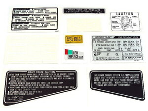 CB900F 1981-1982年 ホンダ コーションステッカー 警告ラベル デカール