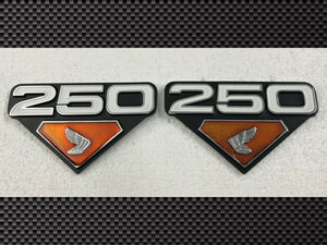 エンブレム CB250 CL250 サイドカバー ホンダ 2枚 ダイヤモンド