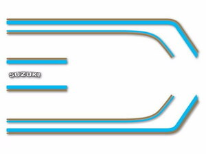 デカール GS750 スズキ ステッカー シール カウル タンク 水金