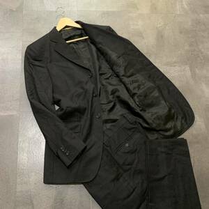 F ☆ 大きいサイズ!! 'イタリア製' DOLCE&GABBANA ドルチェアンドガッバーナ 上下 セットアップ WOOL100% スーツ 紳士服 ゴールド金具 50 